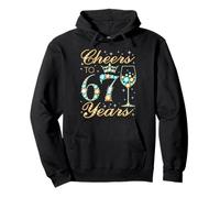 Saludos a 67 años, Fiesta de cumpleaños número 67 para Mujer, Princesa y Reina Sudadera con Capucha