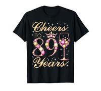 Saludos a 89 años, Fiesta de cumpleaños número 89 para Mujer, Princesa Reina Camiseta