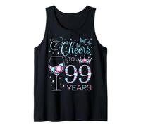 Saludos a la Fiesta de 99 cumpleaños de 99 años, 99 y Feliz cumpleaños Camiseta sin Mangas