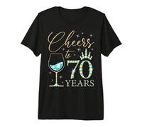Saludos a Las Mujeres de 70 años Que cumplen 70 años, cumpleaños de Queens Camiseta Premium