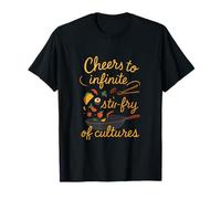 Saludos al Infinito Stir Fry of Cultures Wok Design Camiseta