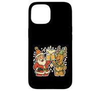 Saludos de Cerveza de Papá Noel y Reno Carcasa para iPhone 15