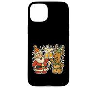 Saludos de Cerveza de Papá Noel y Reno Carcasa para iPhone 15 Plus