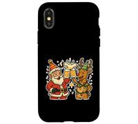 Saludos de Cerveza de Papá Noel y Reno Carcasa para iPhone X/XS
