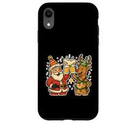 Saludos de Cerveza de Papá Noel y Reno Carcasa para iPhone XR