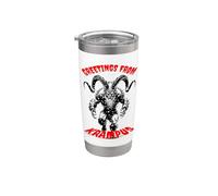 Saludos desde Krampus Scary Christmas Merry Krampusnacht! Vaso térmico de acero inoxidable de doble pared