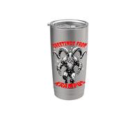 Saludos desde Krampus Scary Christmas Merry Krampusnacht! Vaso térmico de acero inoxidable de doble pared