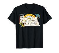 Saludos Desde Nebraska Vintage Map Camiseta