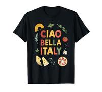 Saludos Italianos Ciao Bella Comida Italiana Italia Souvenir Camiseta
