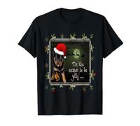 Saludos navideños de The Season To Be Jolly Cute Pup Camiseta