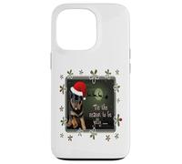 Saludos navideños de The Season To Be Jolly Cute Pup Carcasa para iPhone 13 Pro