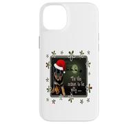 Saludos navideños de The Season To Be Jolly Cute Pup Carcasa para iPhone 14 Plus