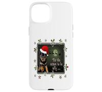 Saludos navideños de The Season To Be Jolly Cute Pup Carcasa para iPhone 15 Plus