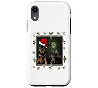 Saludos navideños de The Season To Be Jolly Cute Pup Carcasa para iPhone XR