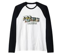 Saludos Vintage Desde Los Ángeles California Camiseta Manga Raglan