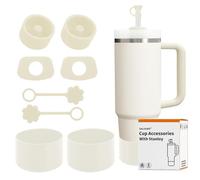 SALUOKE Juego de 8 Accesorios para Stanley Cup,Contiene Tapas para Pajitas,Tapones de Silicona a Prueba de Fugas,Botas de silicona para Stanley Cup 2.0 1,2l/850ml,Taza no Incluida