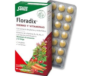 Salus Floradix Suplemento, Reduce Cansancio y Fatiga, 84 Comprimidos | Hierro Orgánico, Con Ácido Fólico y Vitaminas B1, B2, B5, B12 y C