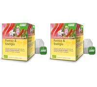 Salus - Infusión de Flores de Bach - Fuerza & Energía - 15 Sobres - Afronta el Día con Más Facilidad - Elaborada a Base de una Selección de Esencias Florales y Valiosas Hierbas (Paquete de 2)