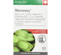 Salus - Menosoy Complemento Alimenticio - 60 Cápsulas - Ayuda a Regular la Actividad Hormonal y al Funcionamiento Normal de Huesos y Músculos - Con Soja, Lino, Calcio, Magnesio, Vitaminas B6, C y E