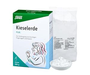 Salus - Sílice pura - 1 x 200 g - medicina tradicional - para la prevención de uñas y cabello quebradizos - 87% de contenido de sílice puro