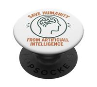Salva a la Humanidad de la Inteligencia Artificial AI PopSockets PopGrip Adhesivo