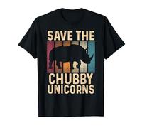 Salva a los Divertidos Derechos de los Animales rinocerontes de Chubby Unicorns Camiseta