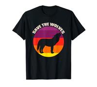 Salva a los lobos hermoso lobo al atardecer Camiseta