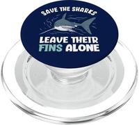 Salva a los Tiburones Deja Sus Aletas Solas Detener el aleteo de tiburón PopSockets PopGrip para MagSafe
