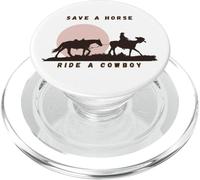 Salva a un Caballo, Monta un Vaquero La última declaración Occidental PopSockets PopGrip para MagSafe