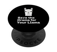 Salva el Drama Llama Divertido Dicho para los Fans Diseño PopSockets PopGrip Adhesivo