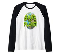 Salva el Planeta Camiseta Manga Raglan