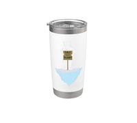 Salva el planeta oso polar en el témpano Vaso térmico de acero inoxidable de doble pared