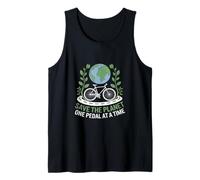 Salva el planeta un pedal a la vez Viaje en bicicleta Camiseta sin Mangas