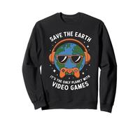 Salva la Tierra El Único Planeta Con Videojuegos Funny Earth Sudadera
