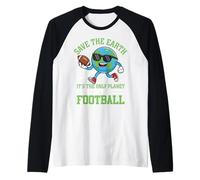 Salva la Tierra, es el único Planeta con fútbol Camiseta Manga Raglan