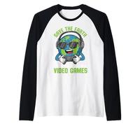 Salva la Tierra Es El Único Planeta con Videojuegos Camiseta Manga Raglan