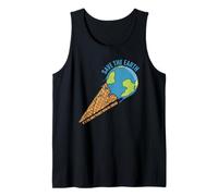 Salva la Tierra, Solo Lugar con Helado, Paz No Planeta B Camiseta sin Mangas