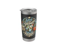 Salva nuestro planeta Envía oligarcas a Marte Funny Vaso térmico de acero inoxidable de doble pared