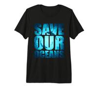 Salva Nuestros océanos Protege la Tierra Día Mundial del Océano Amantes de Camiseta Premium