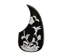 Salva Púas Pickguard Para Guitarra Acústica Golpeador Autoadhesivo Para Guitarra Acústica Placa Antirayaduras(Black B)
