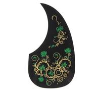 Salva Púas Pickguard Para Guitarra Acústica Golpeador De Guitarra Acústica Con Diseño De Dragón Y Fénix Dorado Autoadhesivo Decorado(Comma A)