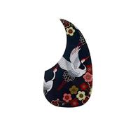 Salva Púas Pickguard Para Guitarra Acústica Golpeador De Guitarra Acústica Folk De PVC Con Patrón De 2 Grullas