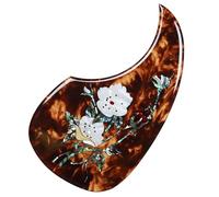 Salva Púas Pickguard Para Guitarra Acústica Golpeador De Guitarra Acústica Placa Protectora Antiarañazos Carcasas Con Incrustaciones Accesorio Para Guitarra Acústica Con Forma De Flor(Right)