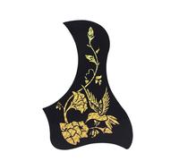 Salva Púas Pickguard Para Guitarra Acústica Golpeador De Guitarra Folk De 40/41 Pulgadas Con Tablero Antirayaduras Y Rasgueo(Gold)