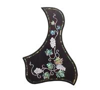 Salva Púas Pickguard Para Guitarra Acústica Golpeador De Palisandro Macizo Con Incrustaciones Para Guitarra Acústica Clásica Y Folk Diámetro Interior De 111,01 X 165,34 Mm 130 Mm