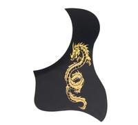 Salva Púas Pickguard Para Guitarra Acústica Golpeador Para Guitarra Acústica Con Diseño De Dragón Y Fénix Dorado Adhesivo Para Púas Piezas Y Accesorios Para Guitarra(A)