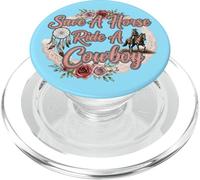 Salva un Caballo, Monta un Vaquero - Humor coqueto del país Occidental PopSockets PopGrip para MagSafe
