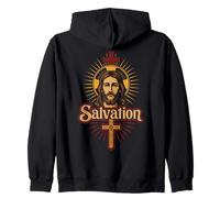 Salvación Cristiana Jesucristo Cruz Fe Diseño Sudadera con Capucha