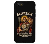 Salvación Guerrero Cristiano Jesús Romanos 8:31 Versículo de la Biblia Carcasa para iPhone SE (2020) / 7/8