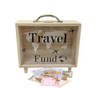 Salvadanaio con lettere - 8,19 pollici Salvadanaio iniziale, slvadanaio Resistente per Bambini, salvadnaio in Legno con finestra Trasparente | Contenitore riutilizzabile per risparmi in contanti da